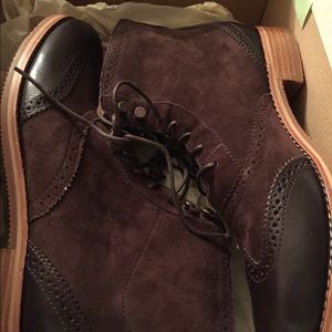 Sebago suede leather lace up boots Size 8.5 NIB